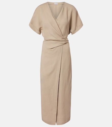 Draped wrap dress - Brunello Cucinelli - Modalova