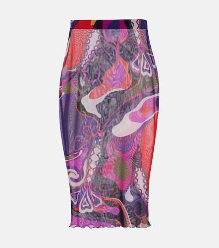 Pucci Orchidee mesh pencil skirt - Pucci - Modalova