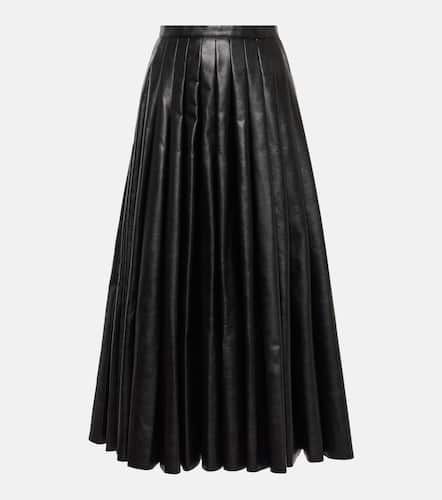 Pleated faux leather midi skirt - Junya Watanabe - Modalova