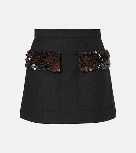 Sequined wool-blend miniskirt - Plan C - Modalova