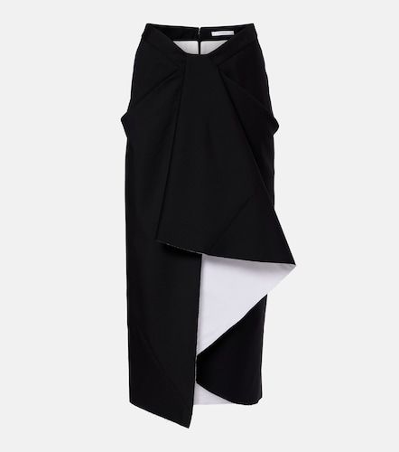 Falda midi de lana y mohair drapeada - Givenchy - Modalova
