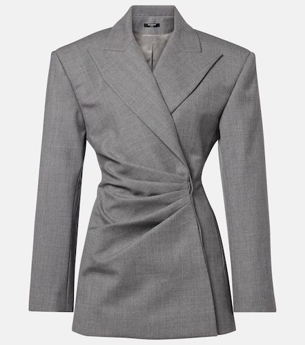 Draped virgin wool blazer dress - Balmain - Modalova