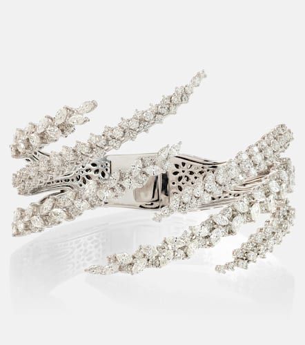 Kt white gold cuff bracelet with diamonds - Yeprem - Modalova