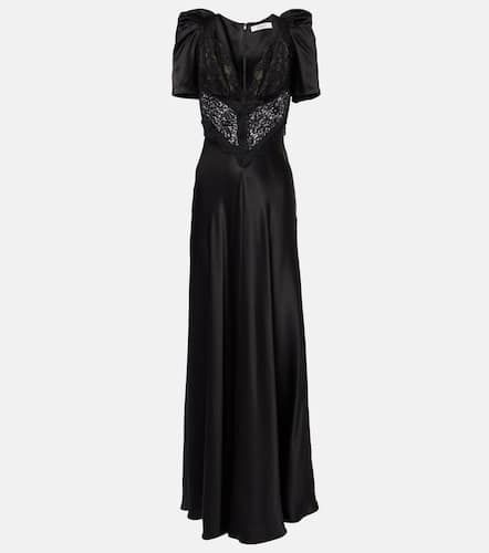 Lace-trimmed silk charmeuse gown - Rodarte - Modalova