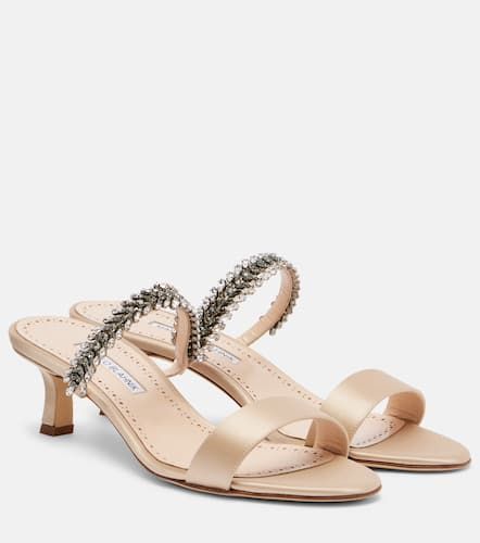 Kifasan embellished satin mules - Manolo Blahnik - Modalova