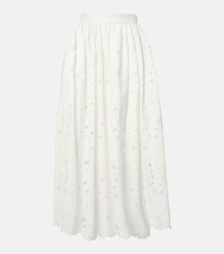 Gathered cotton-blend midi skirt - Erdem - Modalova