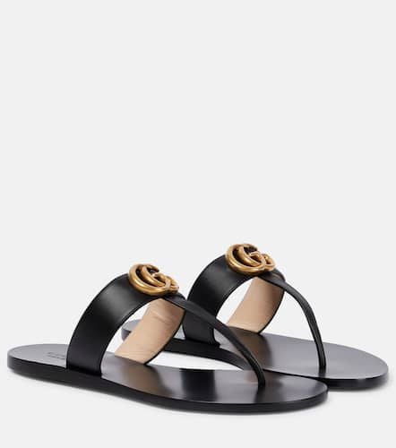 Double G leather thong sandals - Gucci - Modalova