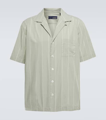 Striped camp-collar cotton shirt - Lardini - Modalova