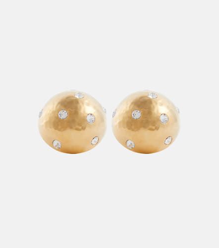 Dome embellished clip-on earrings - Saint Laurent - Modalova