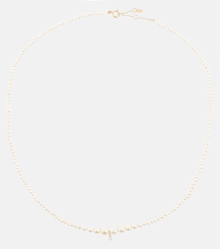 PersÃ©e Gradient 18kt necklace with diamond and pearls - Persee - Modalova