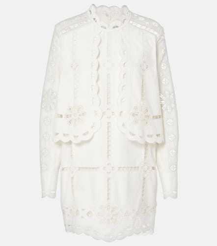 Praline embroidered cotton minidress - Isabel Marant - Modalova