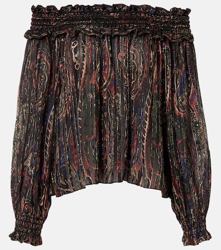 Top de seda con paisley - Saint Laurent - Modalova