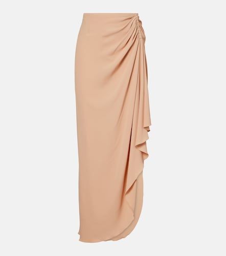 Falda larga re/edit de crepé georgette drapeada - Mugler - Modalova
