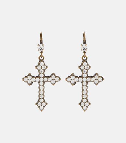 Embellished cross earrings - Blumarine - Modalova