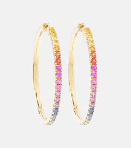 Giant Orb 14kt gold hoop earrings with sapphires - Robinson Pelham - Modalova