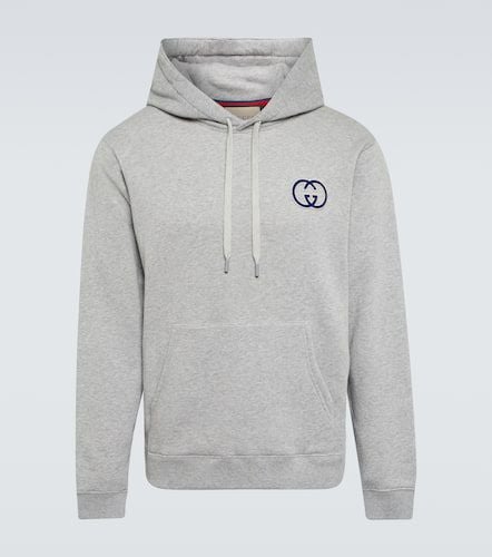 Interlocking G cotton jersey hoodie - Gucci - Modalova