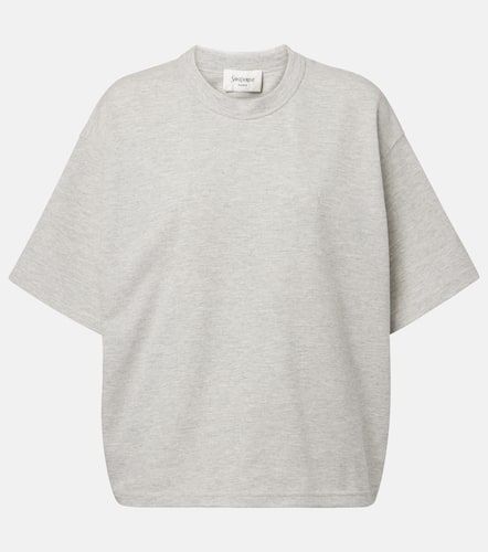 Cassandre oversized cotton-blend T-shirt - Saint Laurent - Modalova