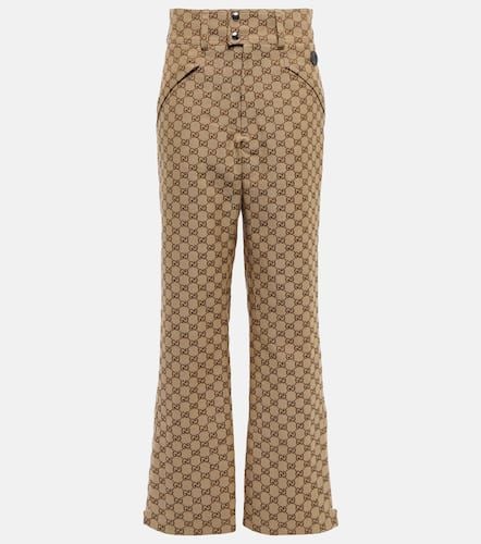 Pantalones flared GG de lona de algodón - Gucci - Modalova