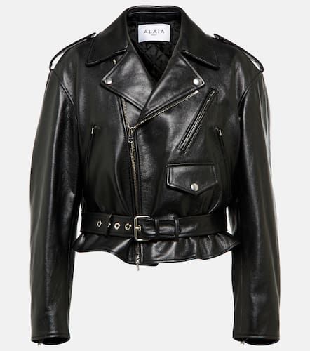 Alaïa Chaqueta biker cropped de piel - Alaia - Modalova