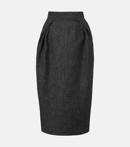 High-rise wool pencil skirt - Maison Margiela - Modalova