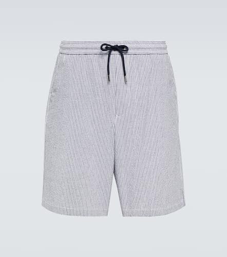 Cotton-blend striped shorts - Giorgio Armani - Modalova