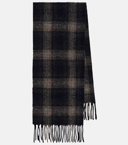 Checked alpaca wool-blend scarf - Brunello Cucinelli - Modalova