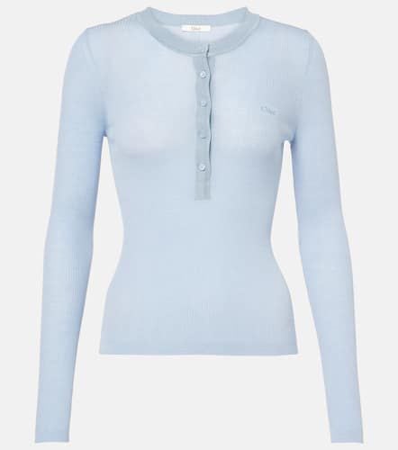 Chloé Henley-Top aus Wolle - Chloe - Modalova