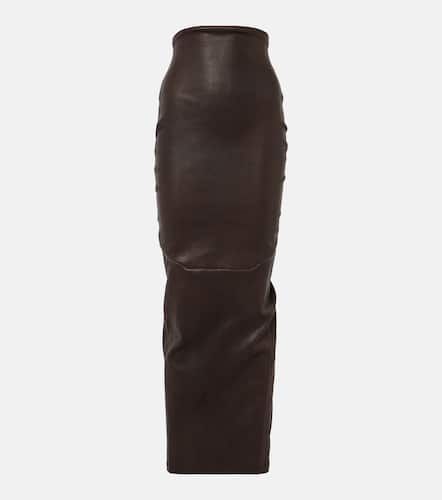 Maxirock Dirt Pillar aus Leder und Baumwolle - Rick Owens - Modalova