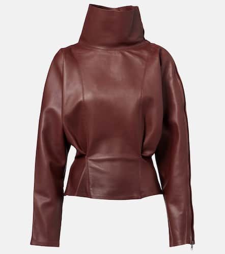 Top de cuello alto de piel - Victoria Beckham - Modalova