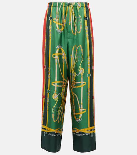 Gucci Printed wide-leg silk pants - Gucci - Modalova