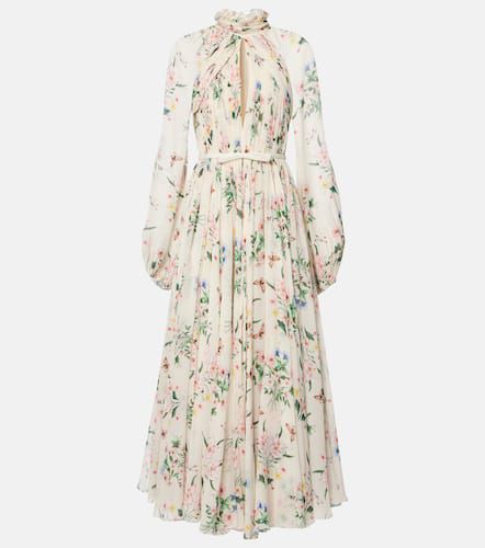 Vestido midi de seda floral - Giambattista Valli - Modalova