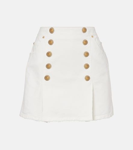 Minifalda de lona de algodón - Balmain - Modalova