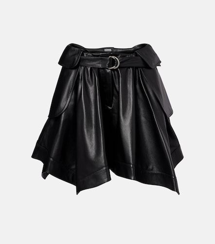 Double L belted leather miniskirt - Loewe - Modalova
