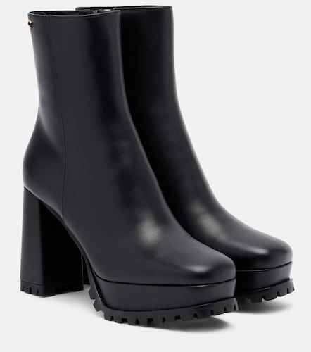 Leather platform ankle boots - Gianvito Rossi - Modalova