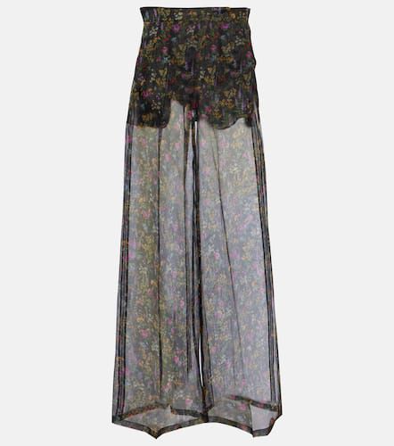 Pareo floral silk organza wide-leg pants - Max Mara - Modalova