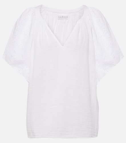 Velvet Tish embroidered cotton top - Velvet - Modalova