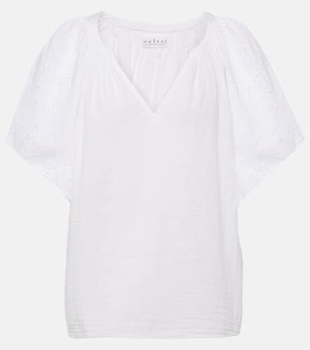 Velvet Tish embroidered cotton top - Velvet - Modalova