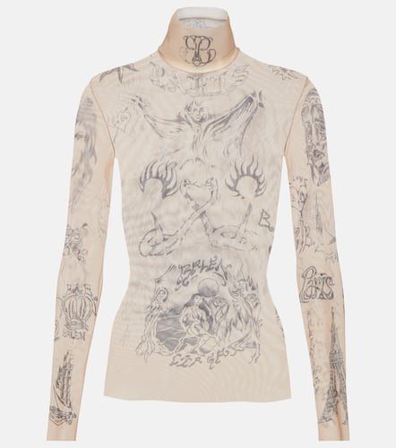 Tattoo printed turtleneck top - Balenciaga - Modalova