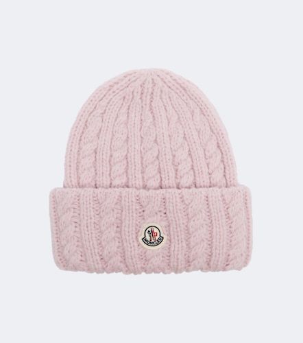Cable-knit alpaca and wool-blend beanie - Moncler - Modalova