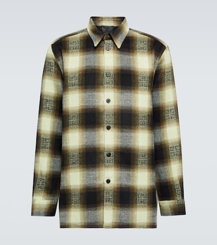 G-jacquard checked wool shirt - Givenchy - Modalova