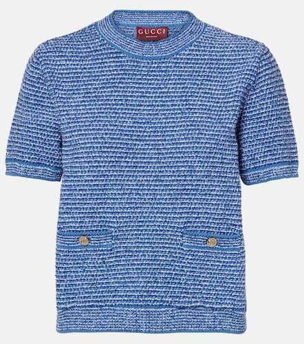 Top Double G in maglia di misto cotone - Gucci - Modalova