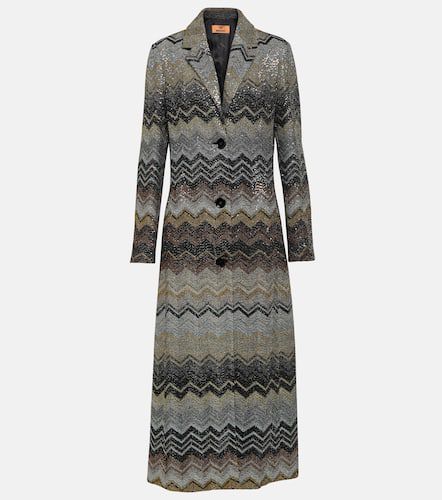 Zig Zag sequined single-breasted coat - Missoni - Modalova