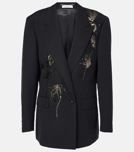 Blazer doppiopetto in lana con paillettes - Jacques Wei - Modalova