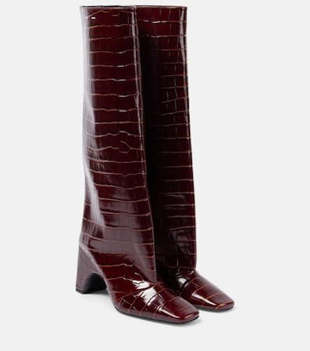 Bridge croc-effect leather knee-high boots - Coperni - Modalova