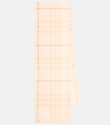 Check wool and silk scarf - Burberry - Modalova