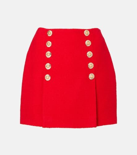 Pleated wool-blend miniskirt - Balmain - Modalova