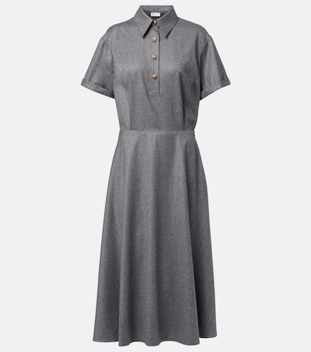 Virgin wool shirt dress - Brunello Cucinelli - Modalova