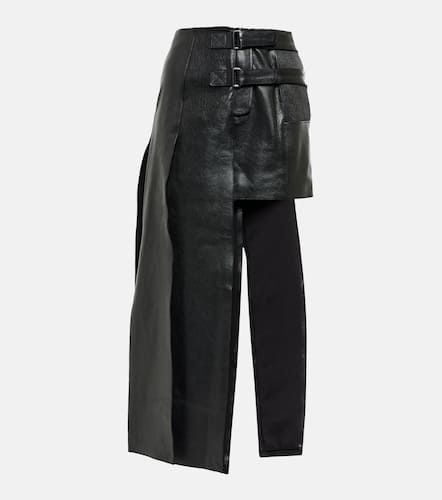 Leather asymmetric miniskirt - David Koma - Modalova