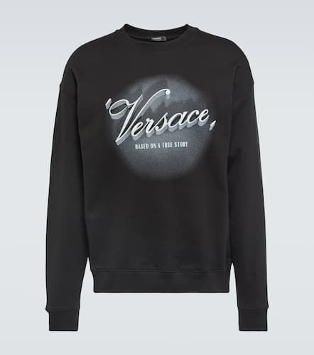 Sudadera de jersey de algodón estampada - Versace - Modalova