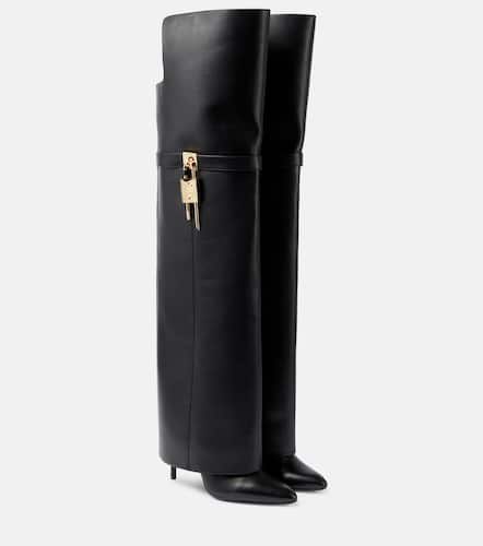 Shark Lock leather over-the-knee boots - Givenchy - Modalova